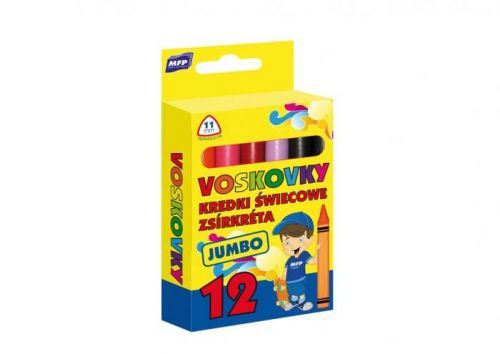MFP voskovky Jumbo 12 barev - trojhranné