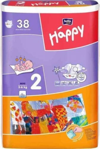 Bella HAPPY Mini dětské plenky 38 ks