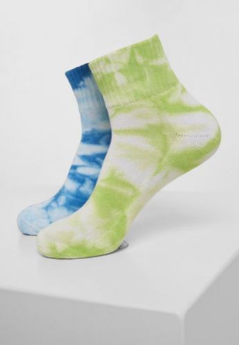 Tie Dye Socks Short 2-Pack - green/blue 43-46