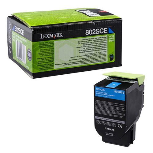 Lexmark originální toner 80C2SCE, cyan, 2000str., Lexmark CX310dn, CX310n, CX410de, CX410