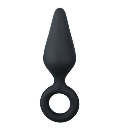 Anální kolík s očkem EASY TOYS Pointy Plug Large černá Easy Toys