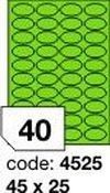 Zelené samolepicí etikety Rayfilm R0120.4525F, 45x25 mm, 1.000 listů A4, 40000 etiket