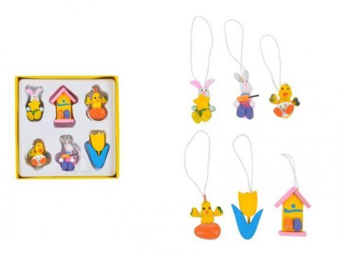 MFP dřevěné dekorace 3cm/6ks box JY-2025