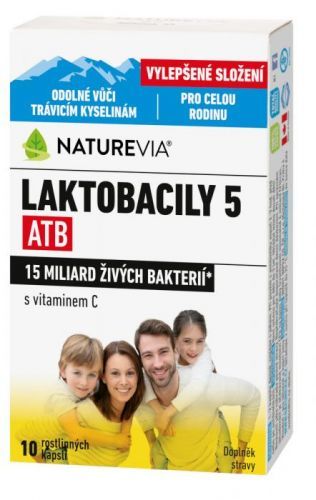 Swiss NatureVia Laktobacily 5 ATB 10 kapslí