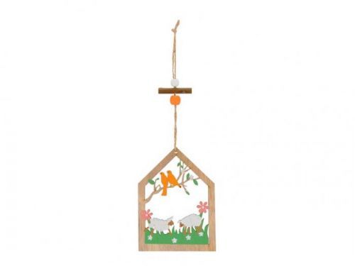 MFP dřevěná dekorace ovečky 10cm XC20190629