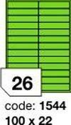 Zelené samolepicí etikety Rayfilm R0120.1544F, 100x22 mm, 1.000 listů A4, 26000 etiket