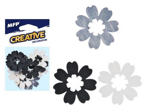 MFP dekorace květina přírodní 12ks 4cm mix