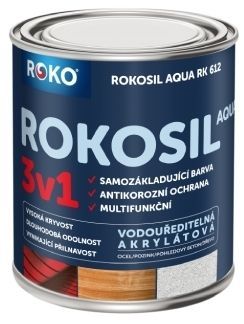Barva samozákladující ROKOSIL  Aqua 3v1 RK 612 sv. hnědá 0,6 l