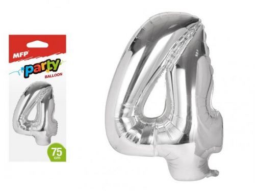 MFP balónek č. 4 nafukovací fóliový 75 cm