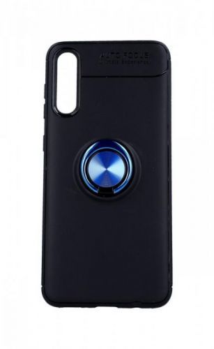 Kryt TopQ Samsung A30s silikon černý s modrým prstenem 45942