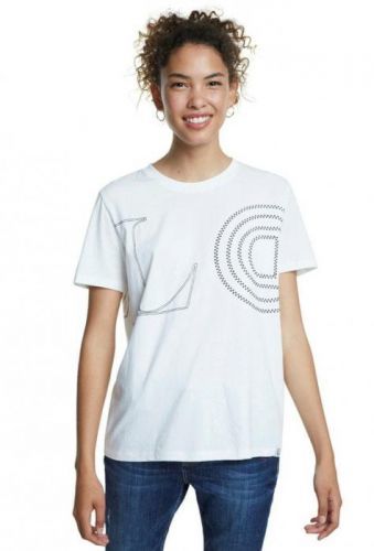 Desigual dámské tričko Paris 20SWTK29 XS bílá