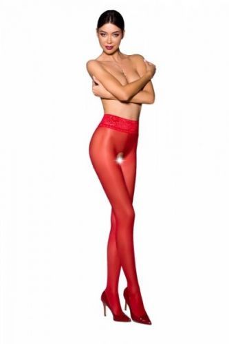 Passion Tiopen 008 roso 30 den Punčochové kalhoty 1/2 červená