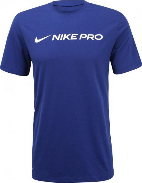 Funkční tričko Nike tmavě modrá / bílá
