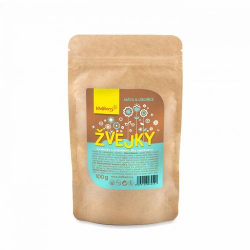 Wolfberry WF Žvejky s propolisem, máta + lékořice 100 g Wolfberry 100 g