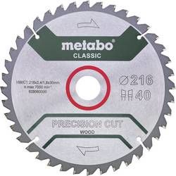 Pilový list PRECISION CUT WOOD CLASSIC Metabo 628652000 Průměr: 216 mm Počet zubů (na palec): 40 Tloušťka:1.8 mm