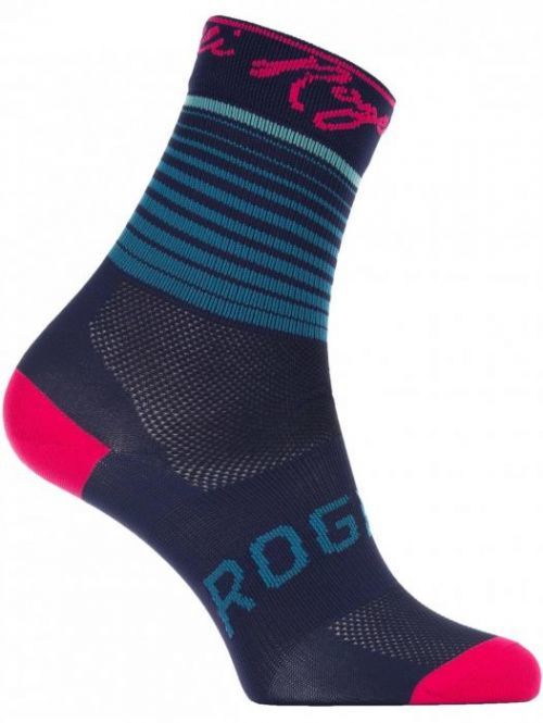 Dámské funkční ponožky Rogelli IMPRESS nejen pro cyklistiku, modro-růžové 40-43