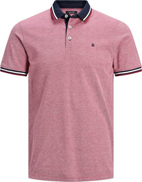 Jack&Jones Pánské polo triko JJEPAULOS POLO SS NOOS Rio Red SLIM FIT XL