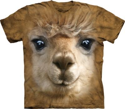 Tričko unisex The Mountain Big Face Alpaca - hnědé, XXL