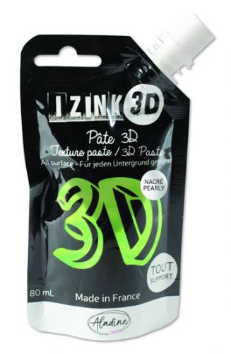 IZINK 3D reliéfní pasta 80 ml/cactus, perleťová světle zelená