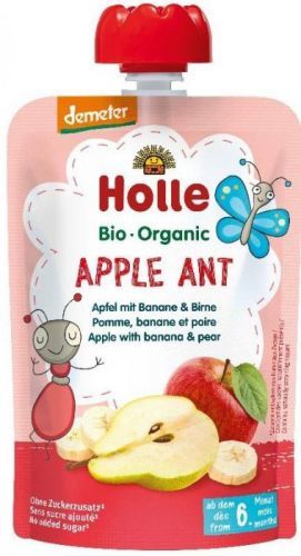 Holle BIO Pyré Apple Ant jablko-banán-hruška