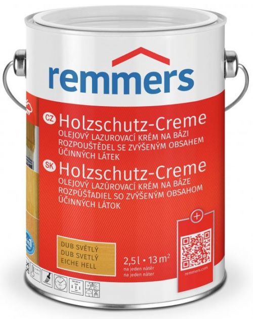 Lazura na dřevo Remmers Holzschutz-Creme teak 2,5 l