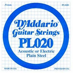 D'Addario Plain Steel - Jednotlivá struna - .020