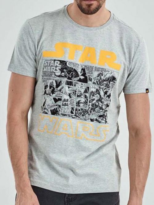 Pánske tričko s potlačou Star Wars šedá s