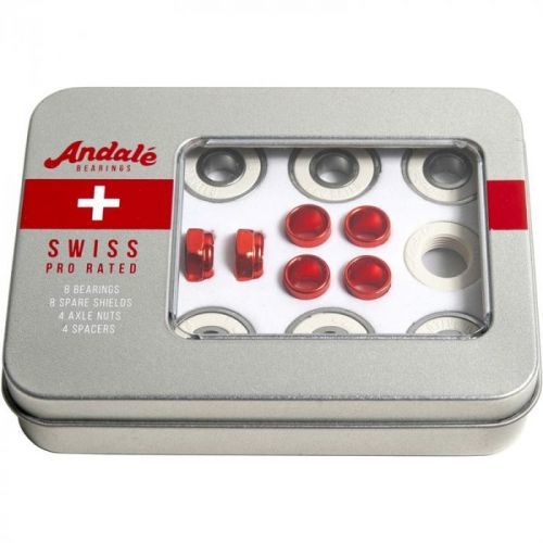 ložiska ANDALE - Andale Swiss Tin Box 8 Pk Red (RED) velikost: OS