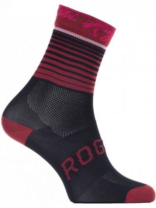 Dámské funkční ponožky Rogelli IMPRESS nejen pro cyklistiku, vínovo-růžové 36-39