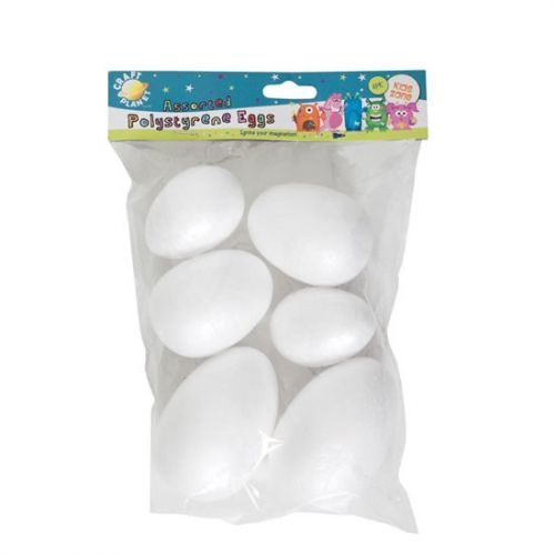DOCRAFTS polystyrenové vejce 6 ks - různé velikosti