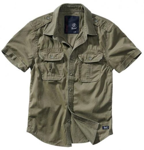 Košile Brandit Vintage Shirt 1/2 - olivová, XXL