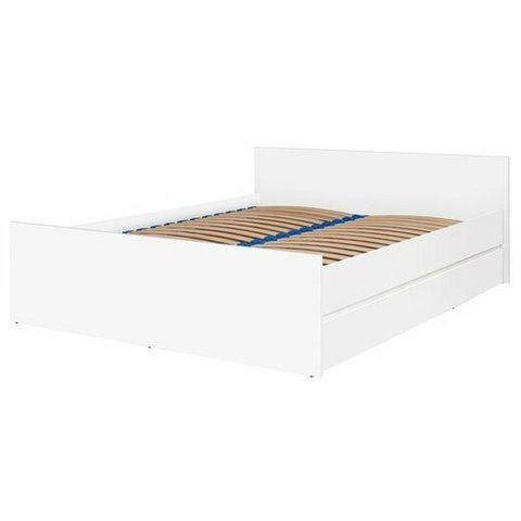 MARIDEX Dvoulůžková postel CRYSTAL 140x200, bílá 150x70,5x203 bílá