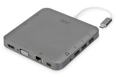 Universal Docking Station USB Type C, 11-port, Dual Monitor, 4K 30Hz, PD 2.0 HQ, DA-70876
