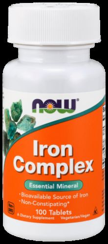 NOW® Foods NOW Iron Complex (železo), 100 tablet