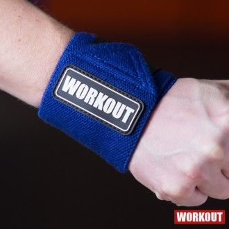 Workout Bandáže zápěstí 30 cm - modrý WOR71