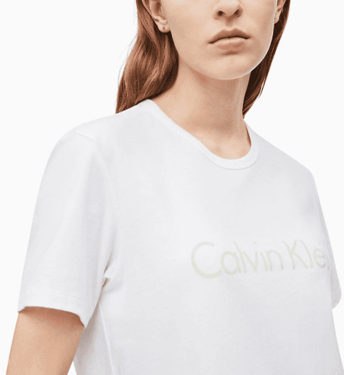 Dámské tričko QS6105E-WPZ bílá - Calvin Klein - L - bílá