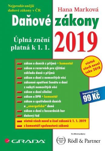 Daňové zákony 2019 - Úplná znění k 1. 1. 2019