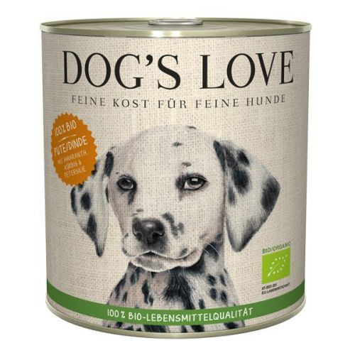 Dog's Love konzerva 100 % BIO Organic krocan 800 g