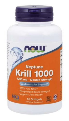 NOW® Foods NOW Krill Oil Neptune (olej z krilu), 1000 mg,60 softgel kapslí