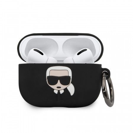 KLACAPSILGLBK Karl Lagerfeld Silikonový Kryt pro Airpod Pro Black