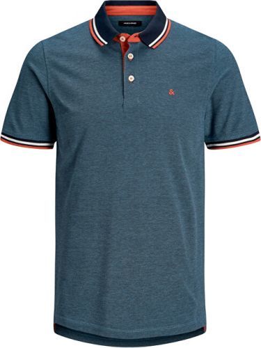 Jack&Jones Pánské polo triko JJEPAULOS POLO SS NOOS Denim Blue SLIM FIT S