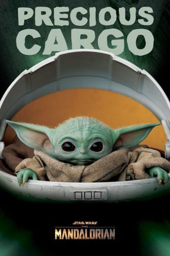 PYRAMID INTERNATIONAL Plakát, Obraz - Star Wars: The Mandalorian - Precious Cargo (Baby Yoda), (61 x 91,5 cm)