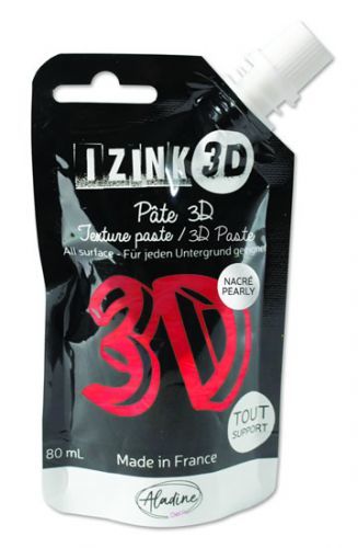 IZINK 3D reliéfní pasta 80 ml/tulip, perleťová červená