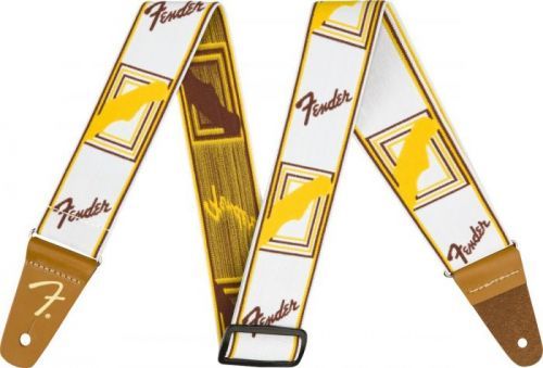 Fender Weighless Monogramm Strap White/Brown/Yellow