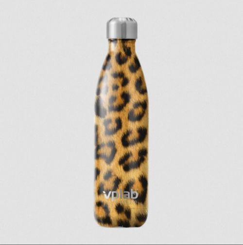 VPLAB kovová láhev na studené i teplé nápoje, 500ml, Leopard