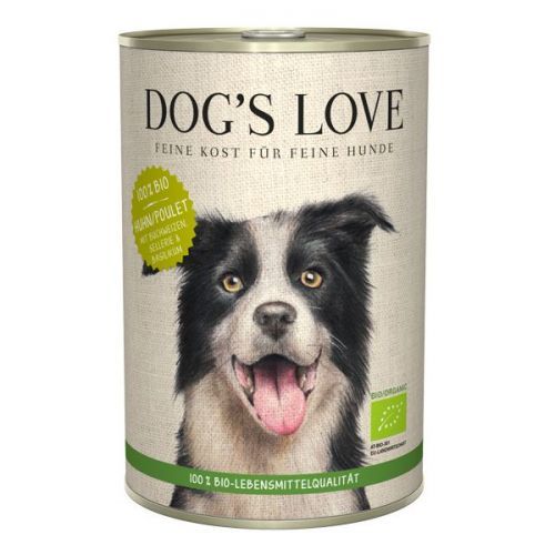 Dog's Love konzerva 100 % BIO Organic kuře 400 g