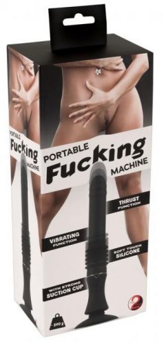 You2Toys Fucking Machine - Cordless, Suction Pad, Shock Vibrator (Black)