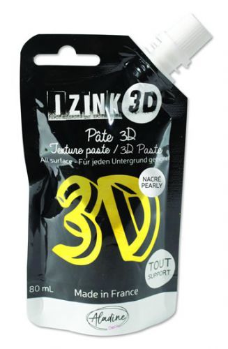 IZINK 3D reliéfní pasta 80 ml/citronela, perleťová žlutá