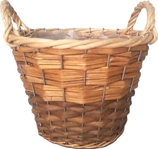 Košík aranžérský, proutěný s uchy a fólií, barva přírodní duo OV4122 Art