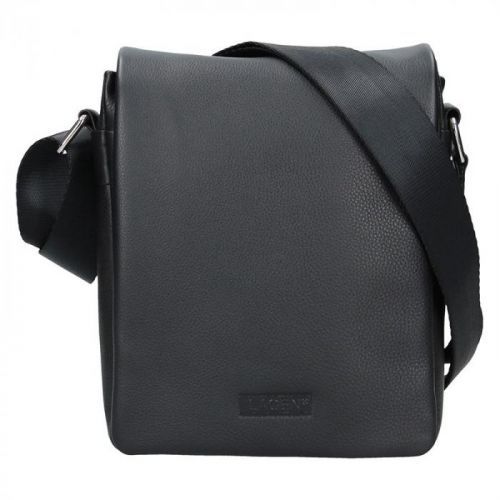 Pánská kožená taška přes rameno Lagen Dino - černá